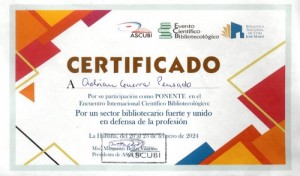 Certificado Adrian-Evento Bibliotecologico
