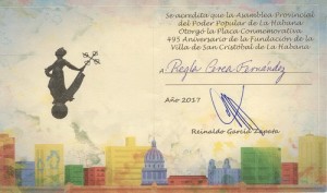 Placa_Conmemorativa_495_Aniversario_La_Habana-Regla_Perea