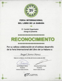 Reconocimiento Angel Feria Libro