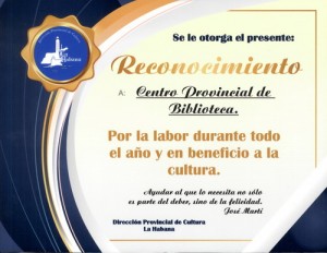 Reconocimiento Direccion Cultura