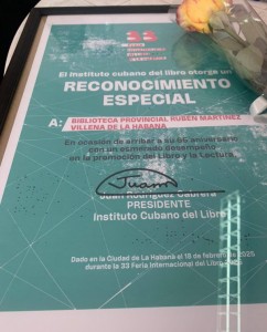 Reconocimiento ICL-65 aniv biblioteca