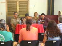 Durante la presentación del libro