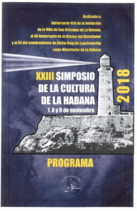 Programa XXIII Simposio de la Cultura de La Habana