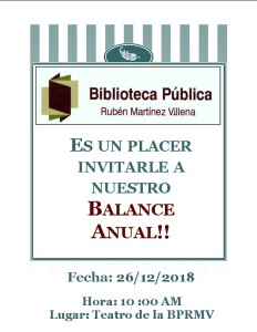 Invitación para Balance Anual