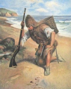 Robinson Crusoe y huella