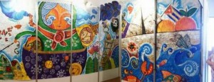mural de ilustraciones